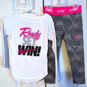 Toddler girl Nike active outfit